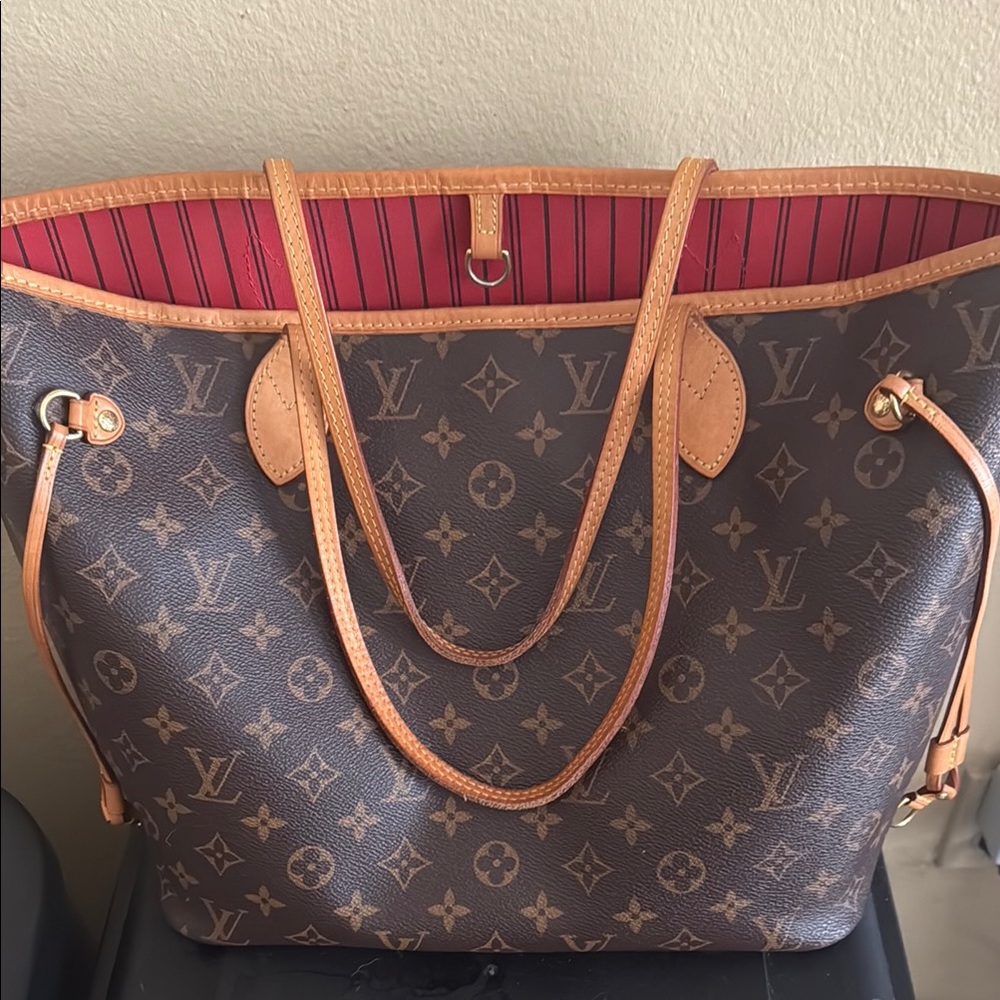Louis Vuitton Brown Monogram Neverfull Tote